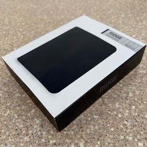 NIB Ridge Bifold Leather Wallet Midnight Black RFID Protection Card Holder $59